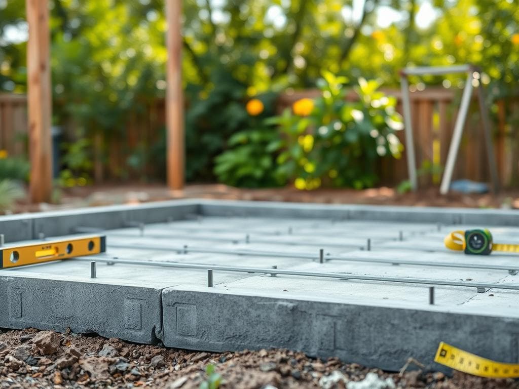 Fundament für witterungsbeständiges Gartenhaus