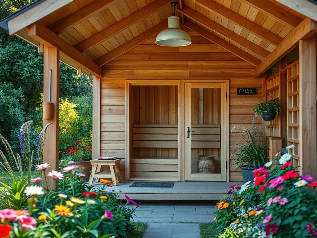 Gartenhaus mit Sauna Belüftung