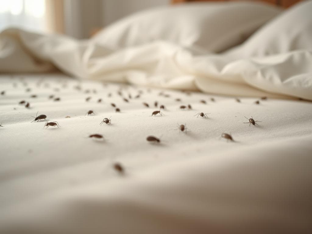 Milben im Bett erkennen