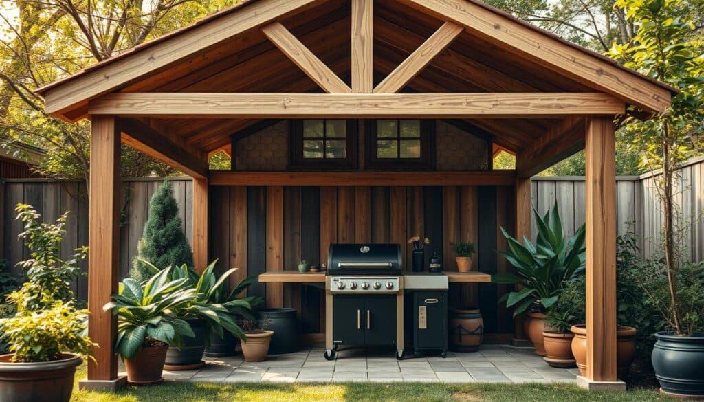 grill unterstand selber bauen