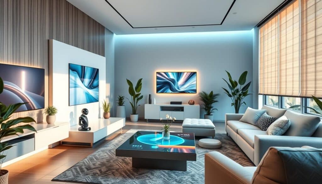 Smart Home Technologie im Wohnzimmer 2025