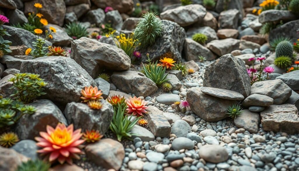 Steingarten Deko Ideen mit Steinen im Garten