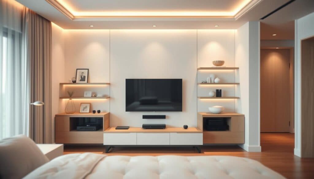 TV-Wand im Schlafzimmer TV-Wand im Schlafzimmer