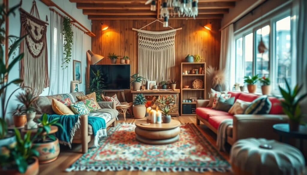 Boho Style Wohnzimmer Raumgestaltung