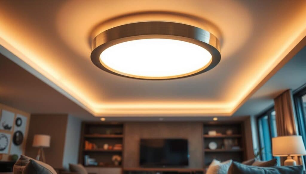 Moderne LED Deckenlampe im Wohnzimmer Moderne LED Deckenlampe im Wohnzimmer