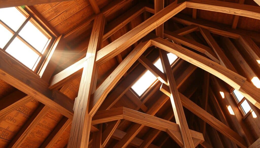 Holz Materialien Dachstuhl Konstruktion Holz Materialien Dachstuhl Konstruktion