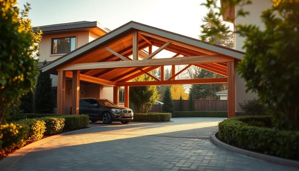 Carport am Haus