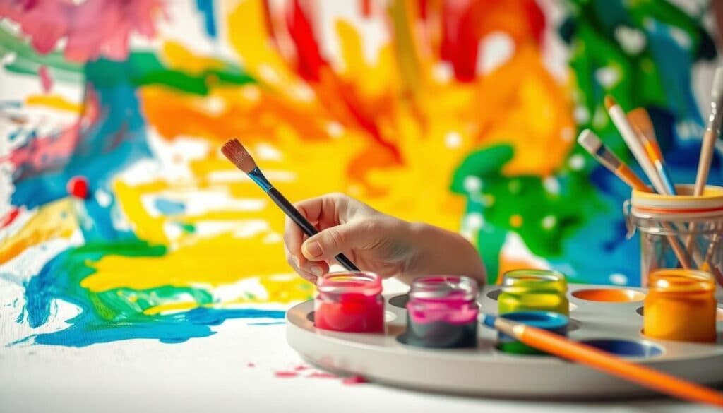 Leinwand mit Acryl bemalen Kinder