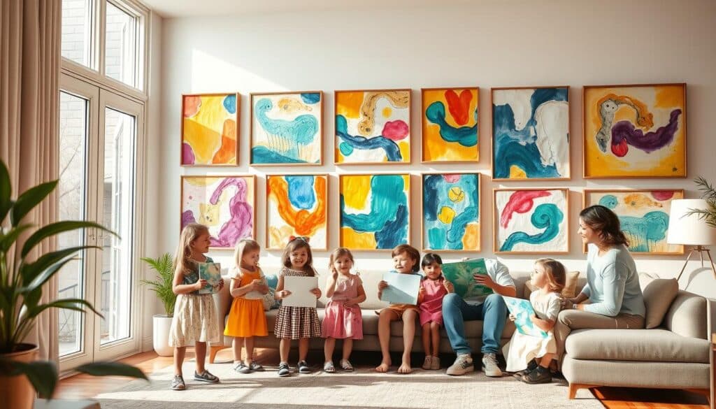Präsentation der Kunstwerke