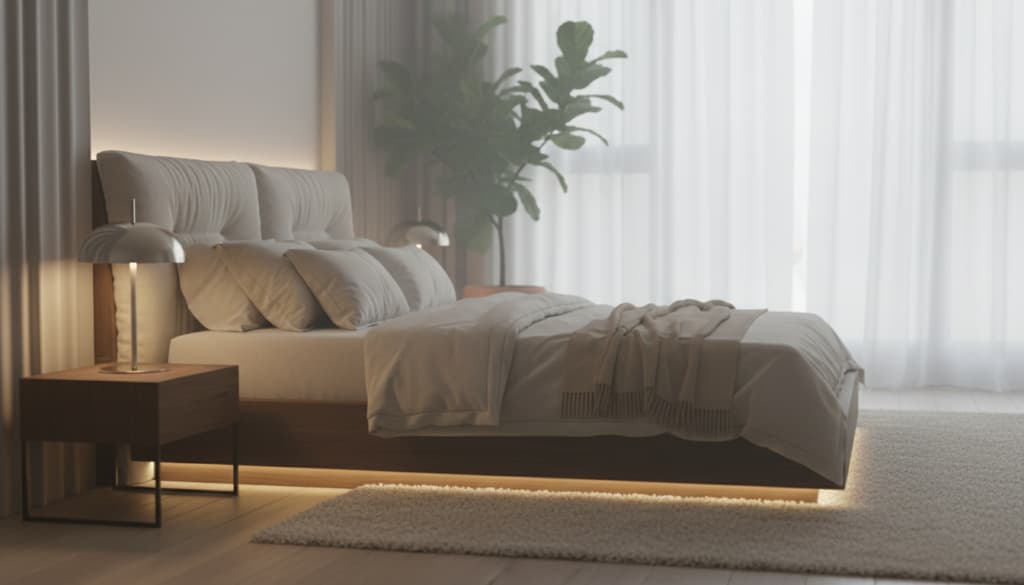 Boxspringbett mit LED