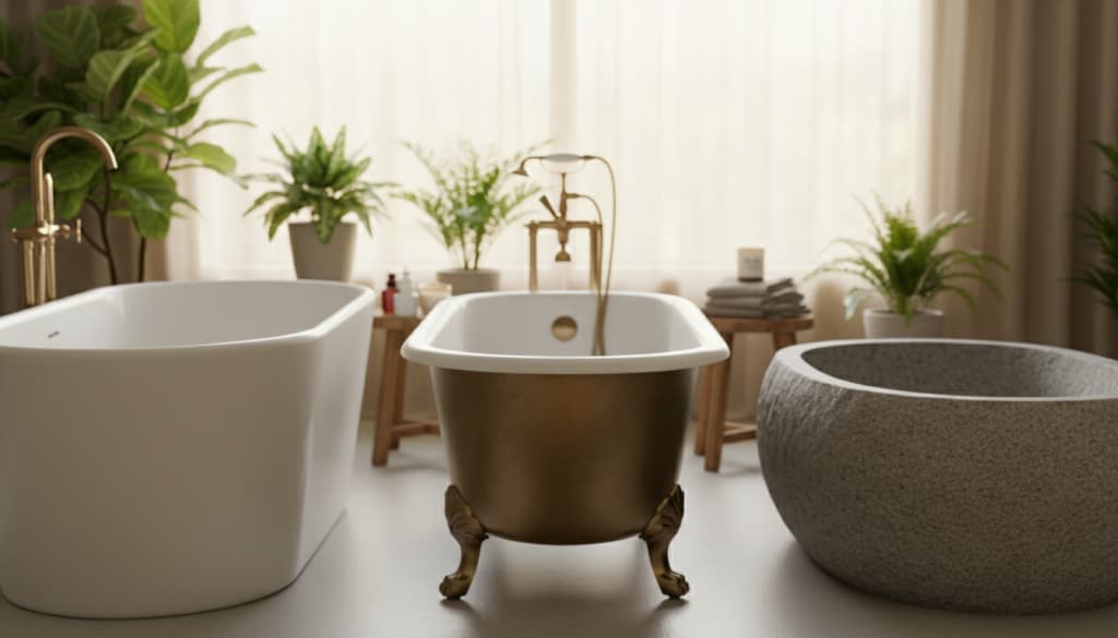 Designvarianten freistehende Wanne