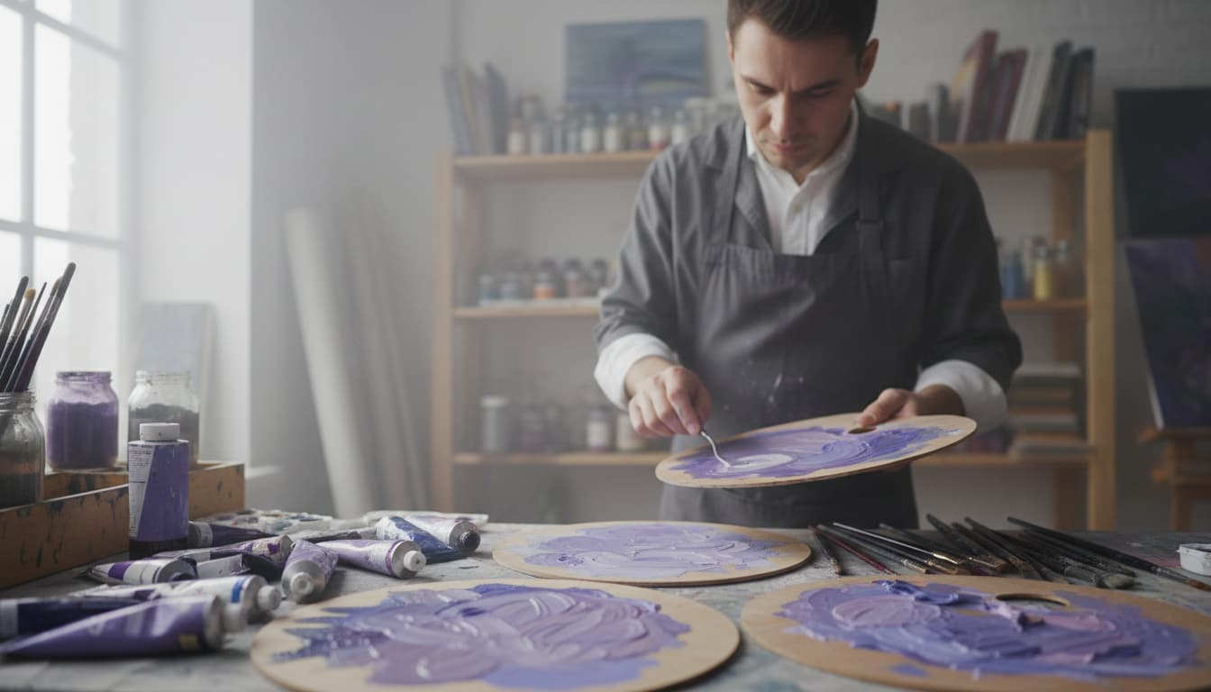 Lavendel Farbe mischen
