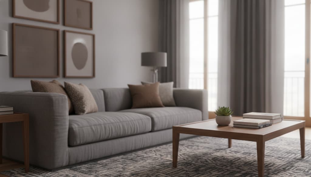 Grau und Braun kombinieren Wohnung