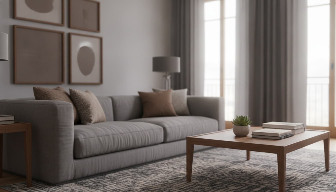 Grau und Braun kombinieren Wohnung