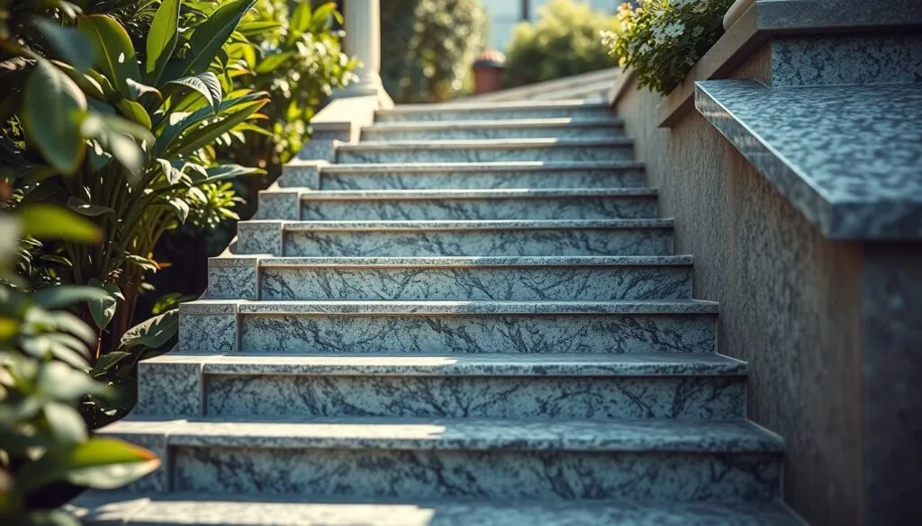 Außentreppe mit Flüssiggranit Beschichtung Außentreppe mit Flüssiggranit Beschichtung