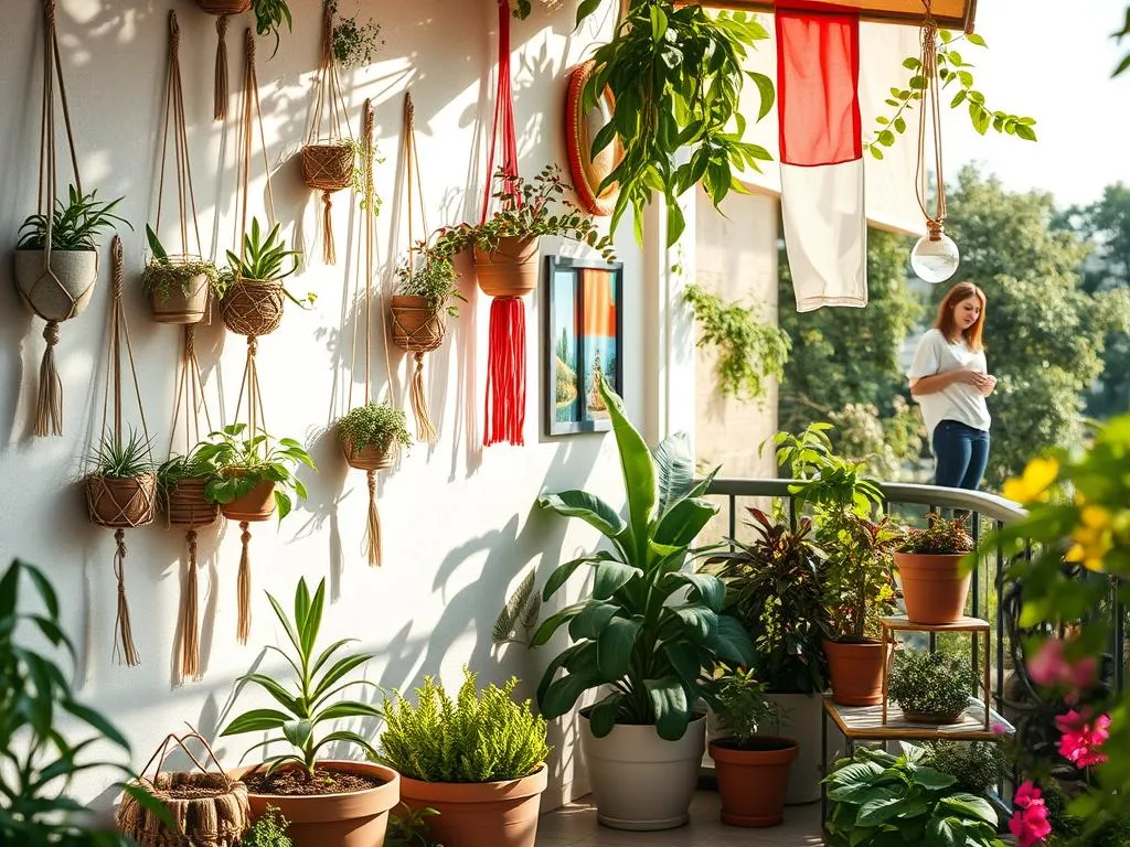 Balkon Wand verschönern ohne bohren