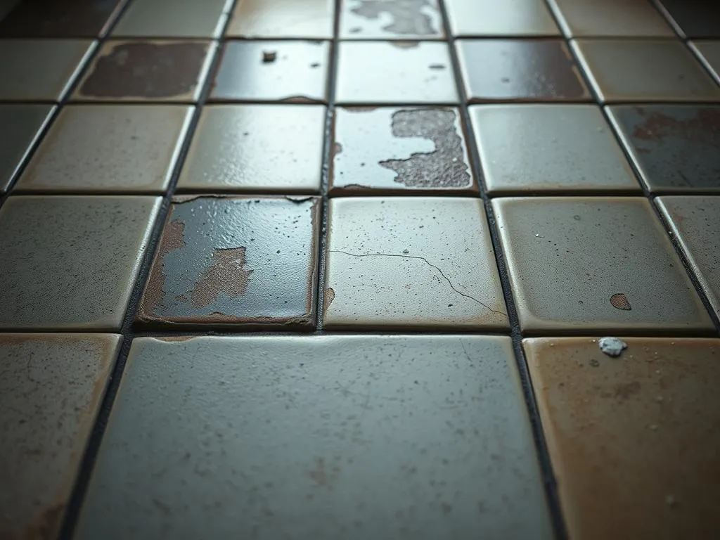 Farbveränderungen bei gestrichenen Fliesen