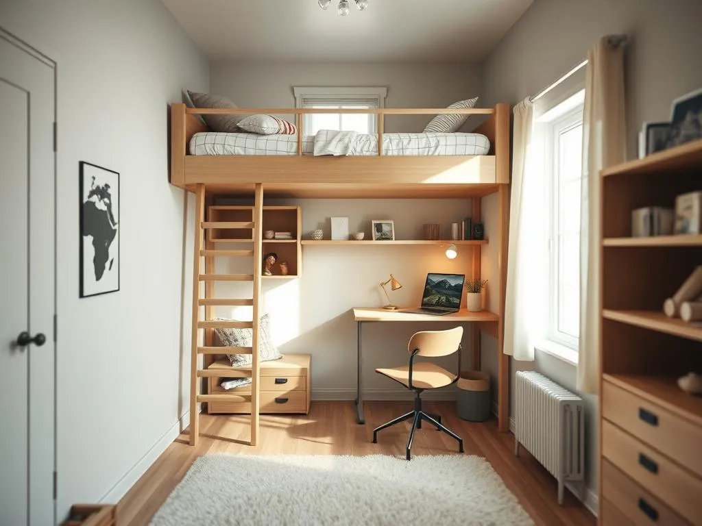 Hochbett mit Schreibtisch