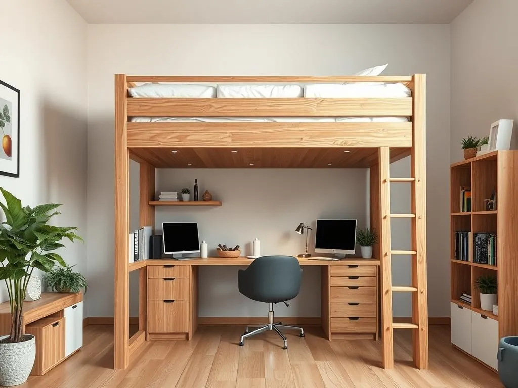 Hochbett mit Schreibtisch