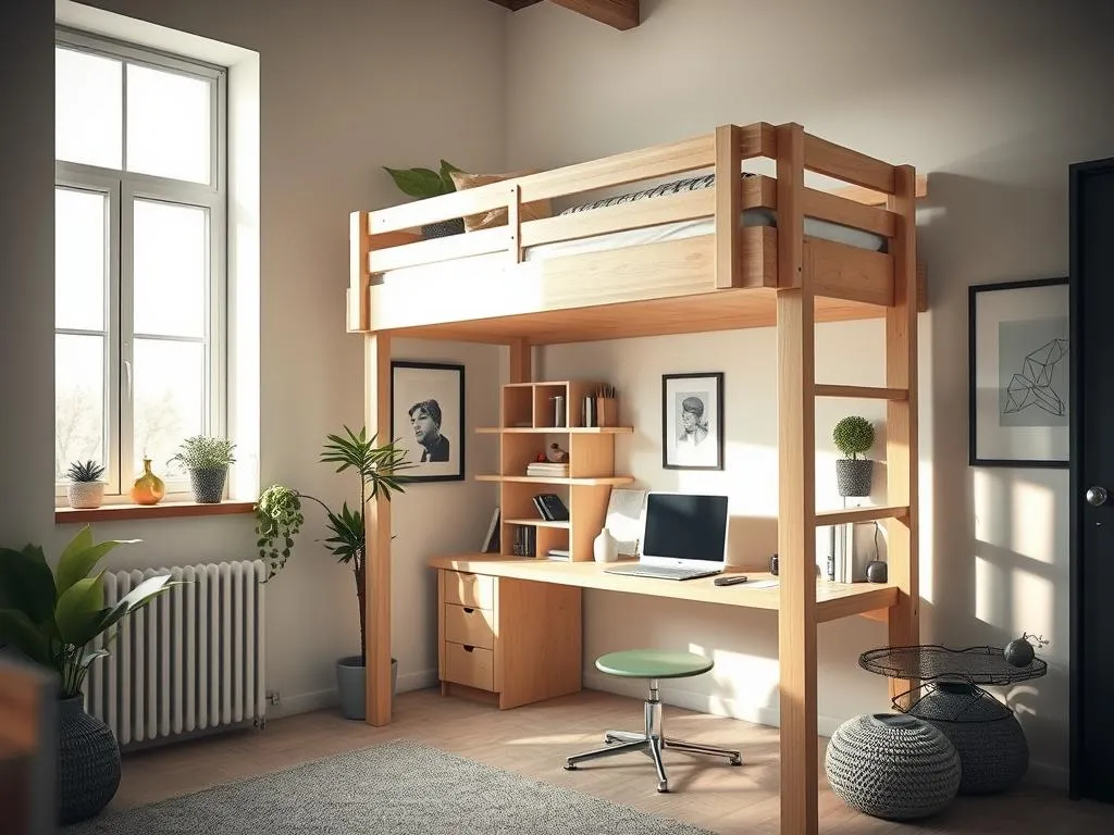 Hochbett mit Schreibtisch