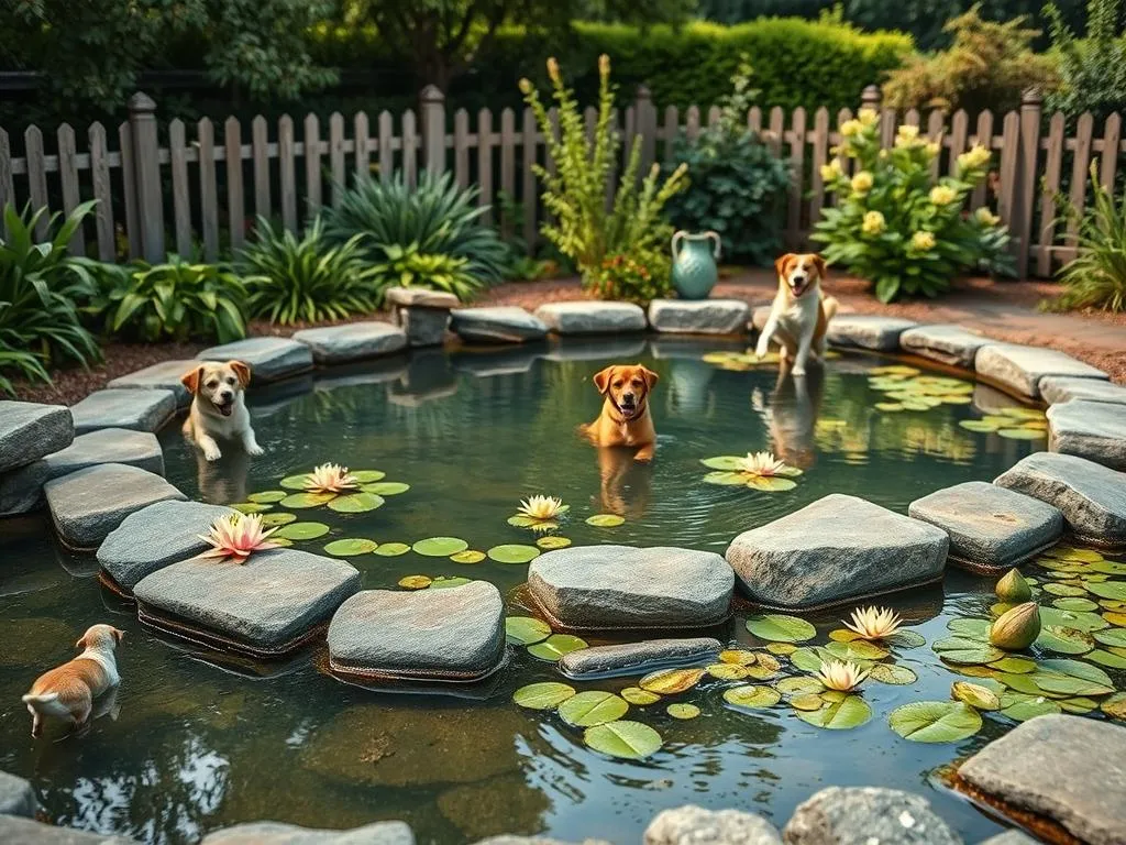 Hundesicherer Gartenteich