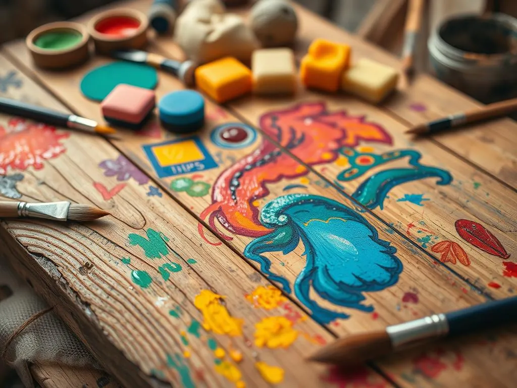 Kreative Maltechniken auf Holz Kreative Maltechniken auf Holz