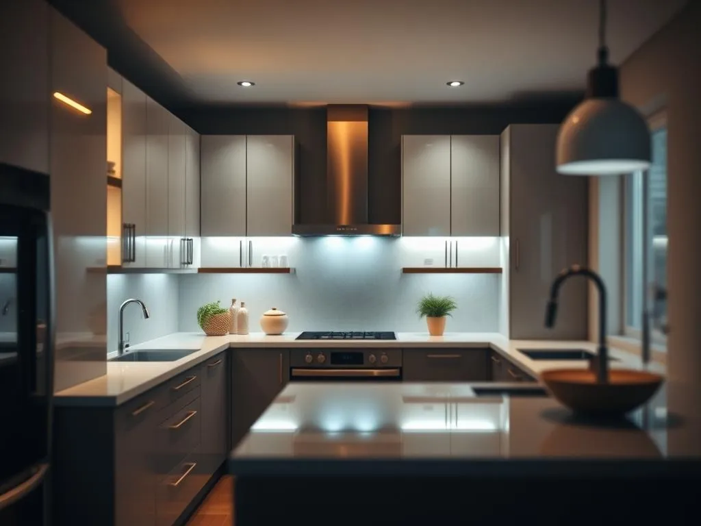 Küchenbeleuchtung mit verschiedenen Farbtemperaturen Küchenbeleuchtung mit verschiedenen Farbtemperaturen