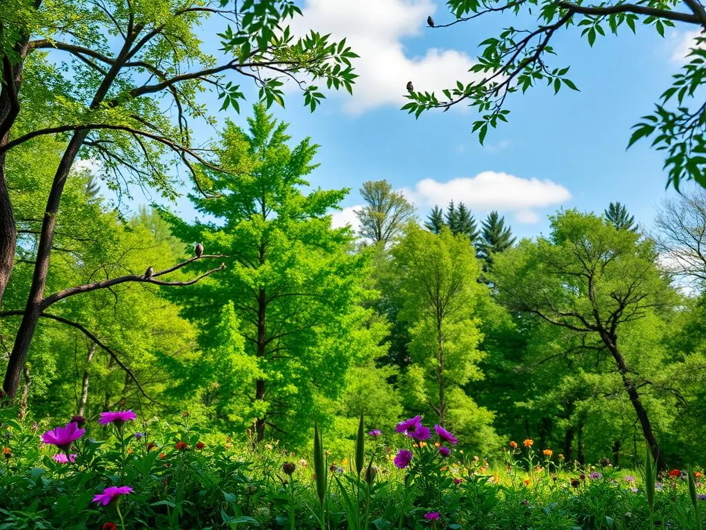 Lebensraum Singvögel in Wäldern und Parks