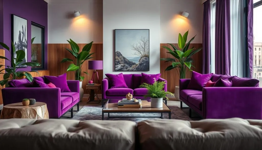 Lila in der Inneneinrichtung