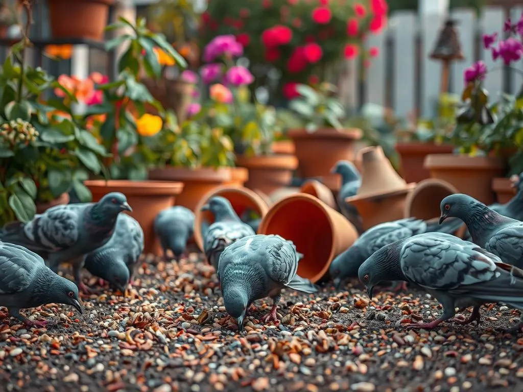 Tauben als Schädlinge im Garten