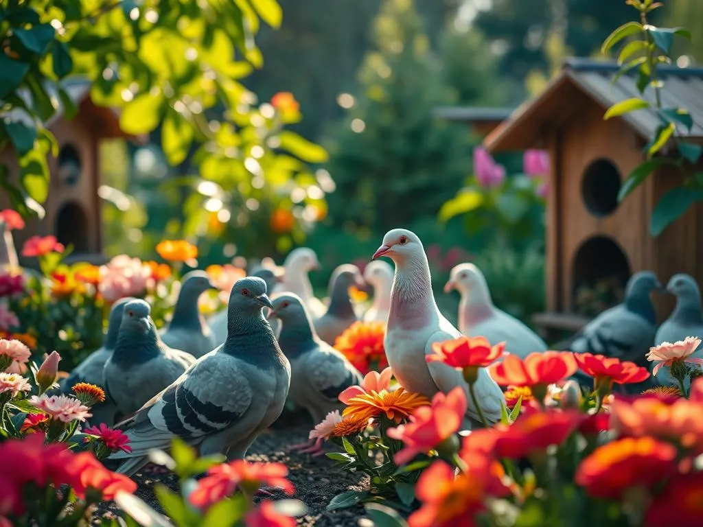 Taubenzucht im Garten