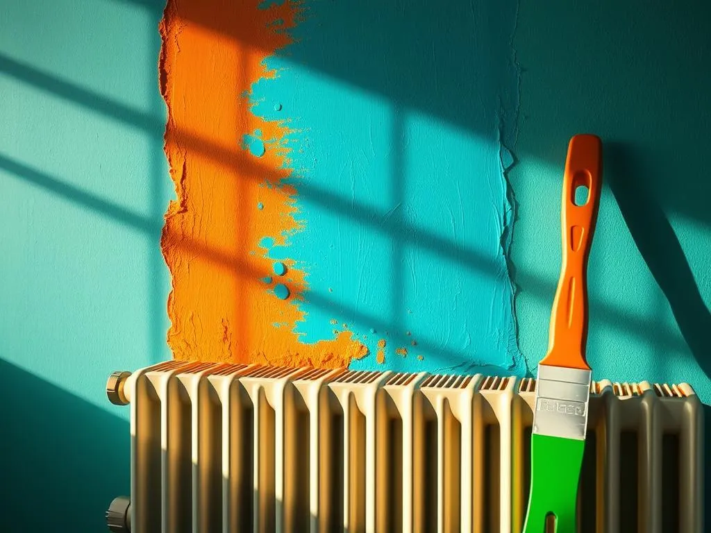 Umweltfreundliche Wandfarbe hinter Heizung Umweltfreundliche Wandfarbe hinter Heizung