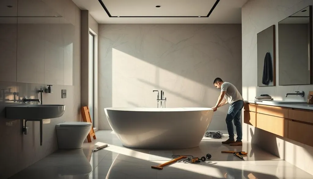 Badewanne installieren