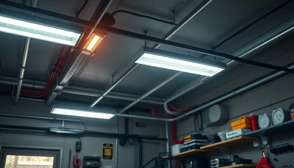 Elektrik und Beleuchtung in der Garage