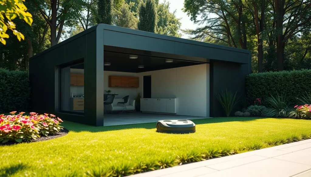 Mähroboter Garage