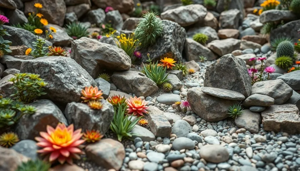 Steingarten Deko Ideen mit Steinen im Garten