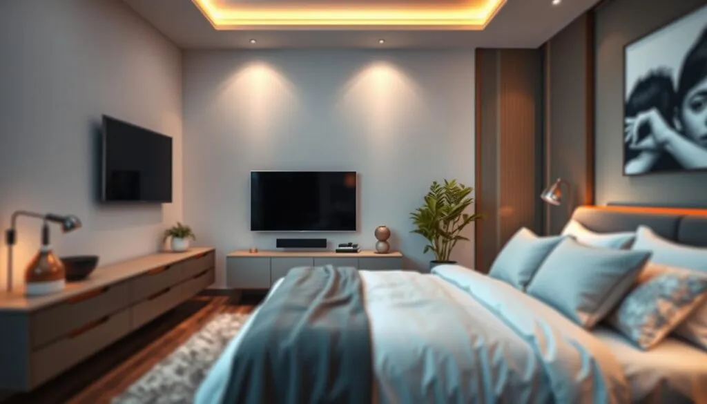 TV im Schlafzimmer Ideen