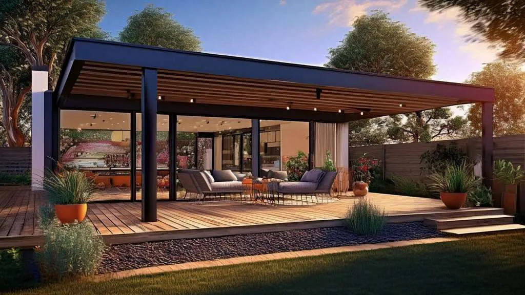 Terrassenüberdachung aus Metall