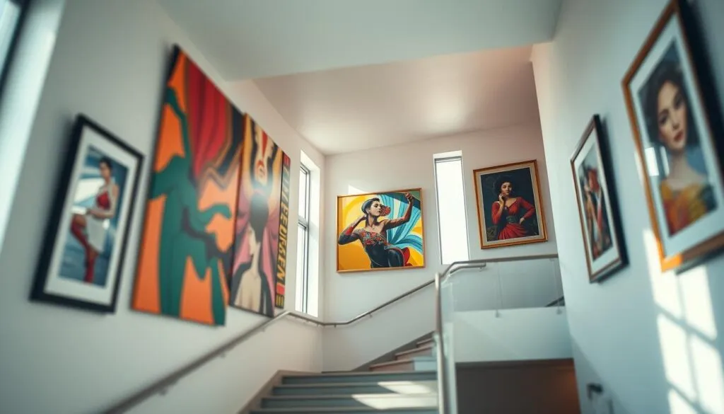 Wandkunst im Treppenhaus