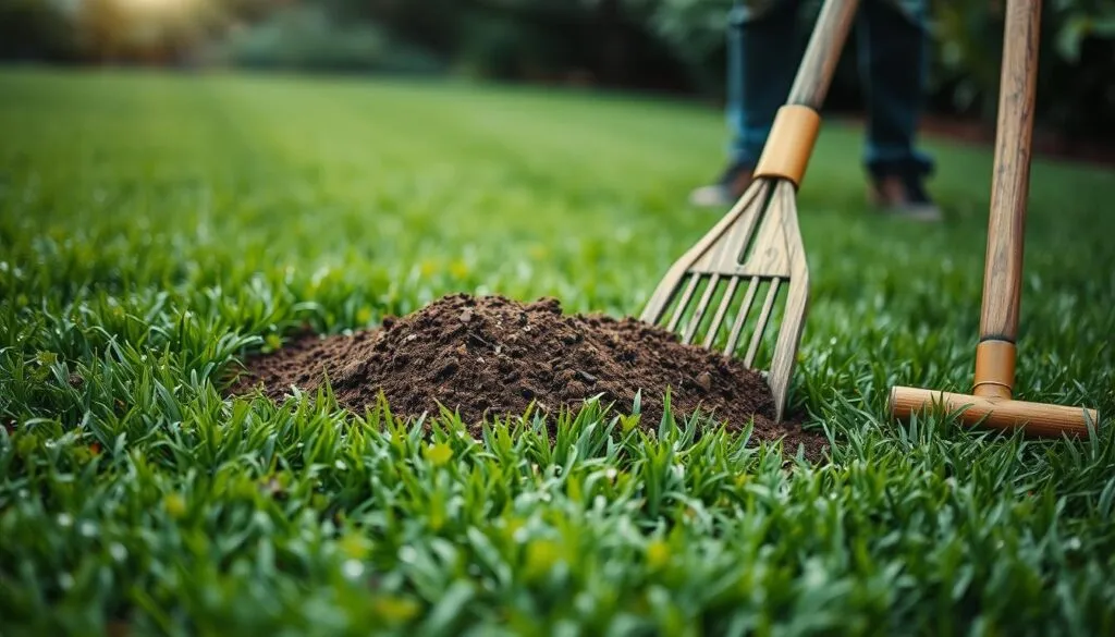 Alternative Rasenpflege bei feuchtem Rasen