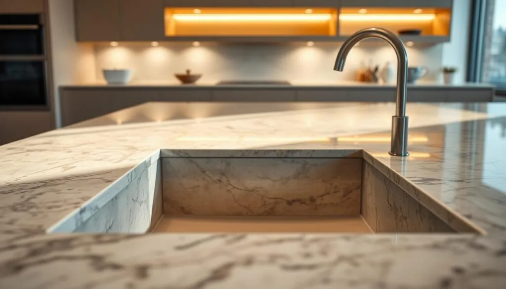 Granitspülbecken in moderner Küche