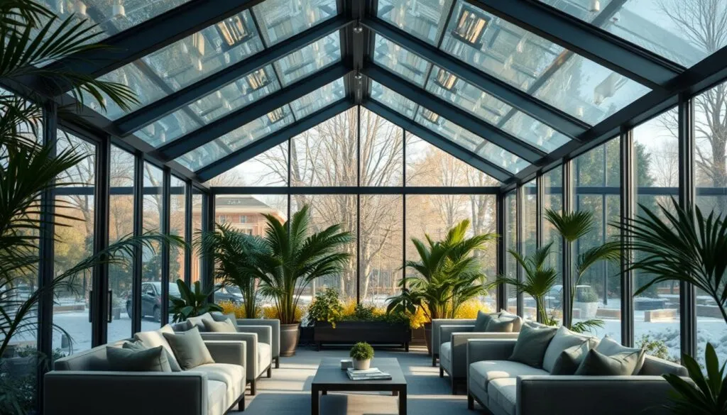 Wohnwintergarten mit moderner Glasarchitektur