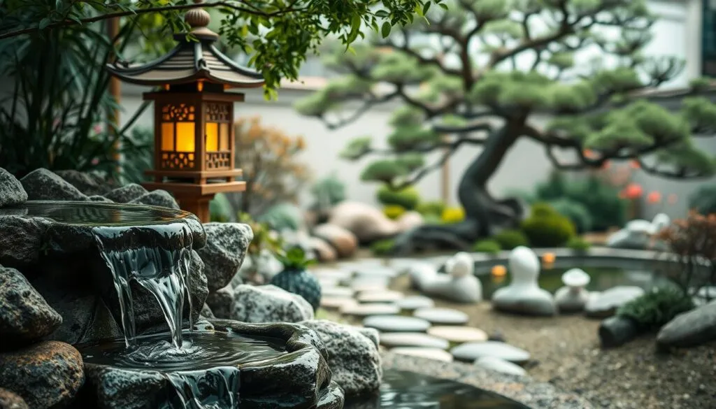 Asiatische Gartendekoration Elemente