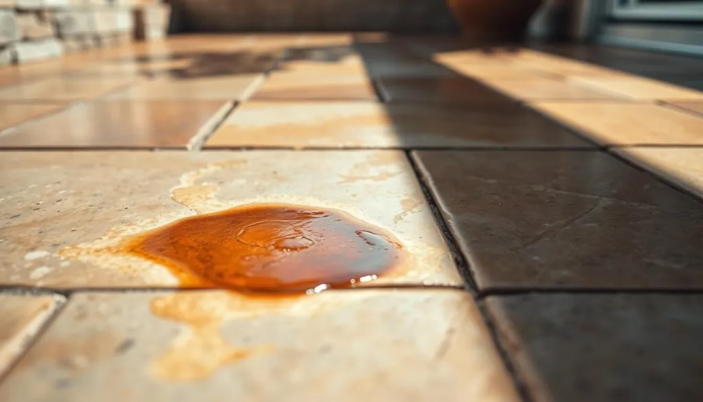 Fettfleckenentfernung auf Steinplatten Fettfleckenentfernung auf Steinplatten