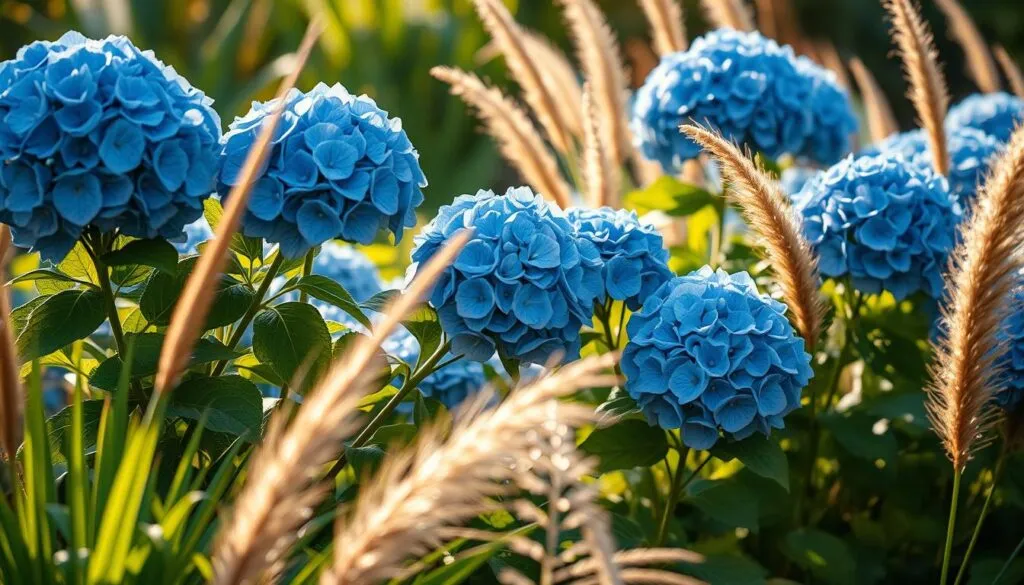Hortensien mit Gräsern kombinieren