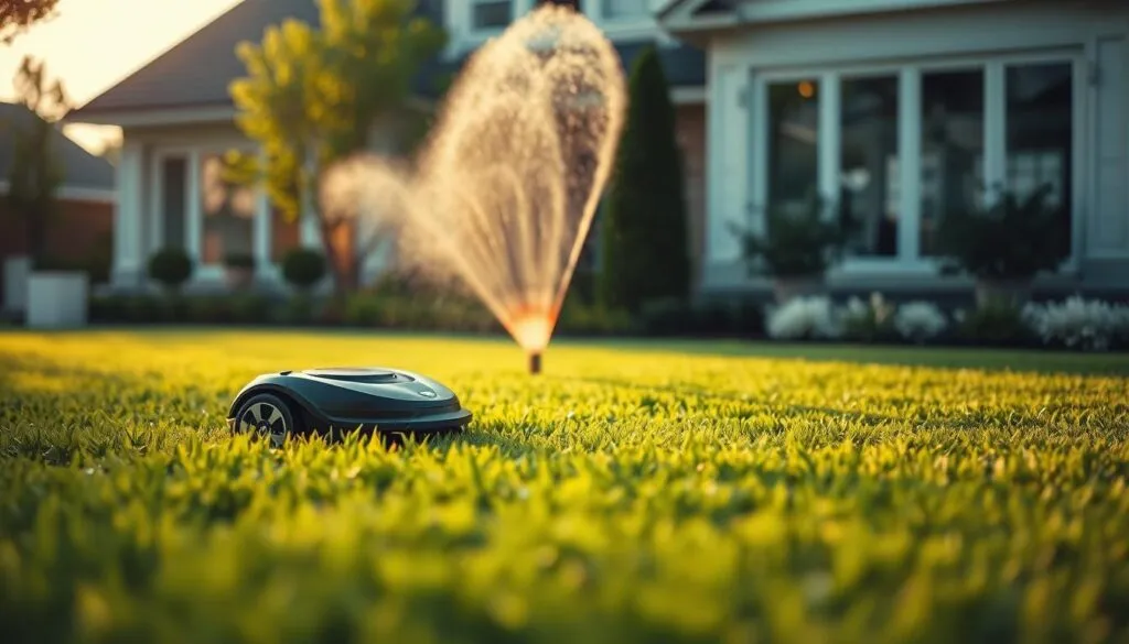 Moderne Rasenpflege Technologien