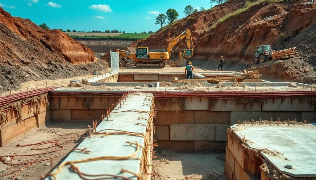 Bodenplatte Fundamentarbeiten