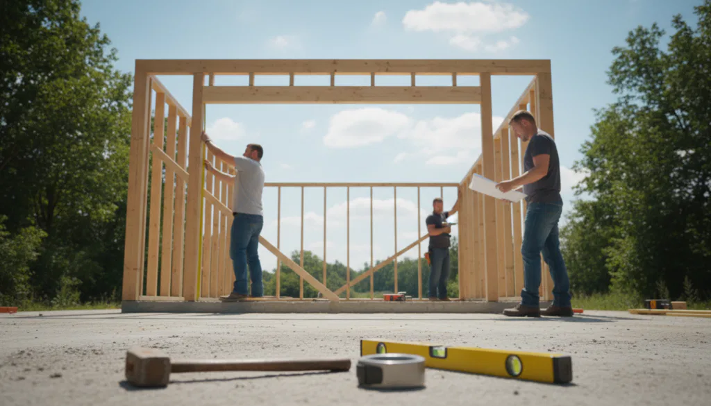 Fundamentarten Holzgarage Bau