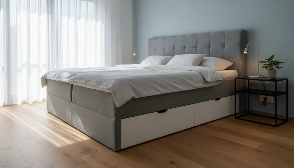 Boxspringbett mit Schubladen