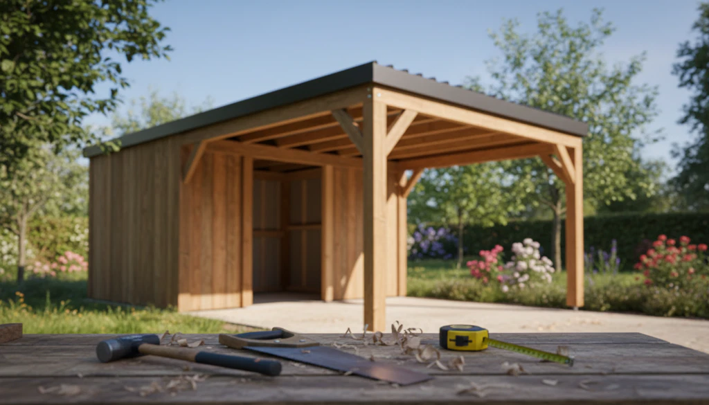 DIY Aufbau Carport mit Schuppen DIY Aufbau Carport mit Schuppen